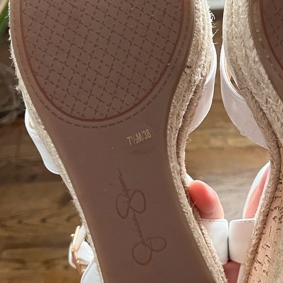 White Jessica Simpson wedges. Size 7.5 - Picture 2 of 5